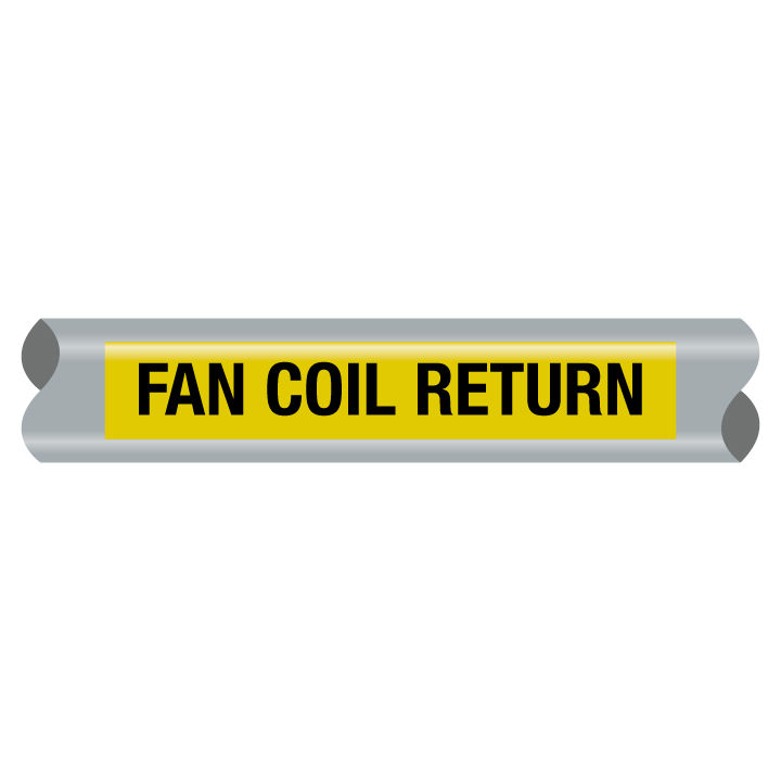 Thumbnail: Yellow Adhesive Pipe Marker | Fan Coil Return