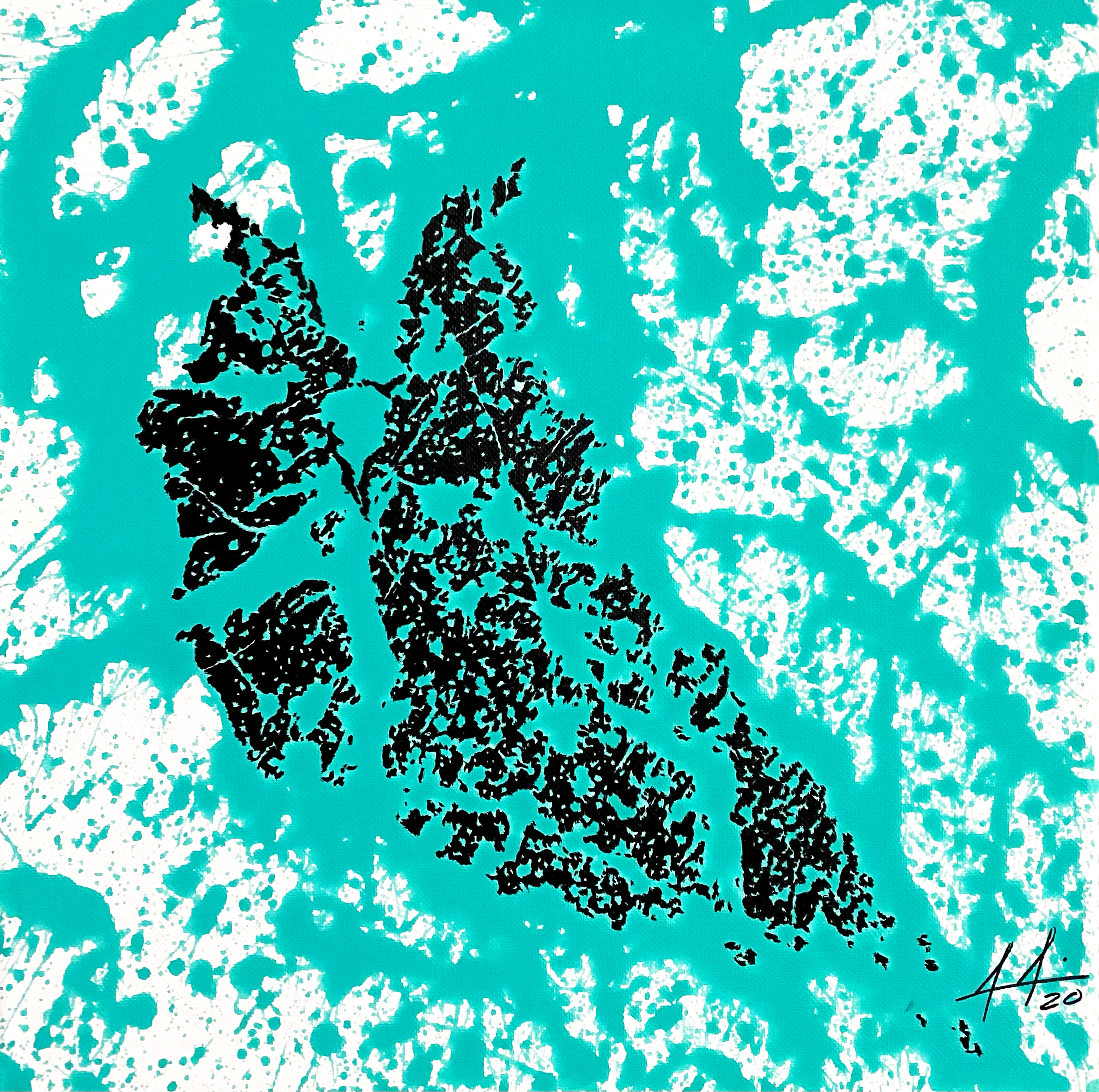 Cloud Bursting Painting Series – Teal Owl