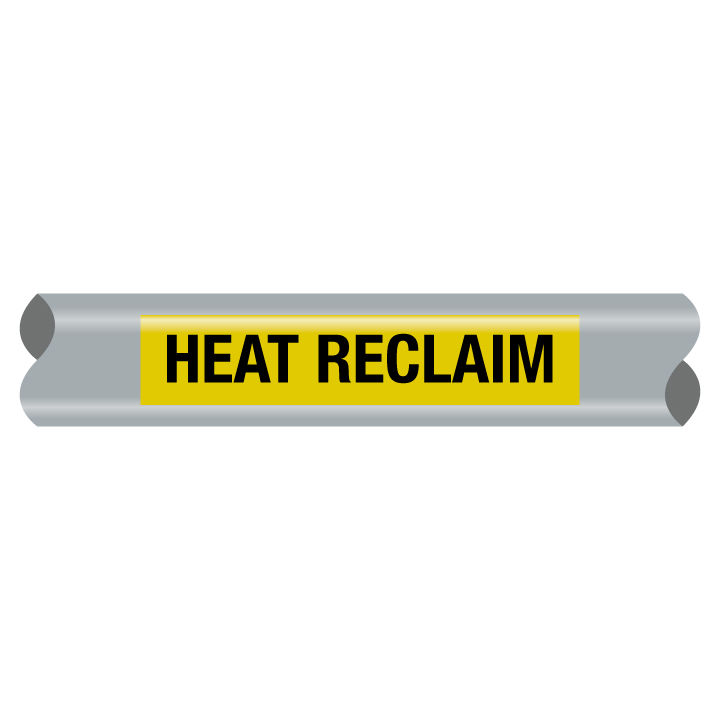 Thumbnail: Yellow Adhesive Pipe Marker | Heat Reclaim