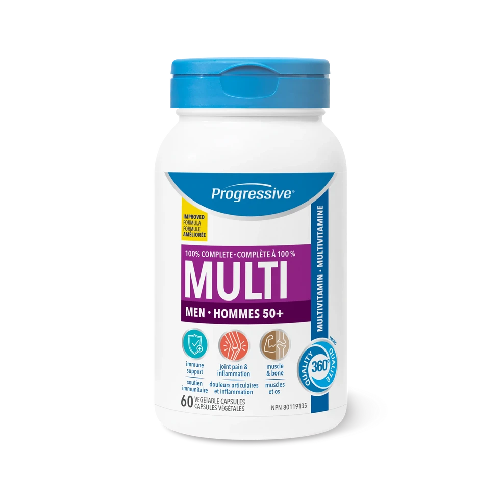 Progressive – Multivitamin For Adult Men 50+ – 60 Capsules