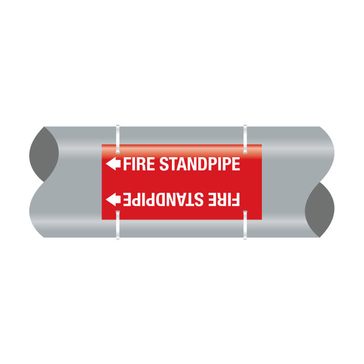 Thumbnail: Red Coil-Mark Cable Ties Pipe Marker | Fire Standpipe