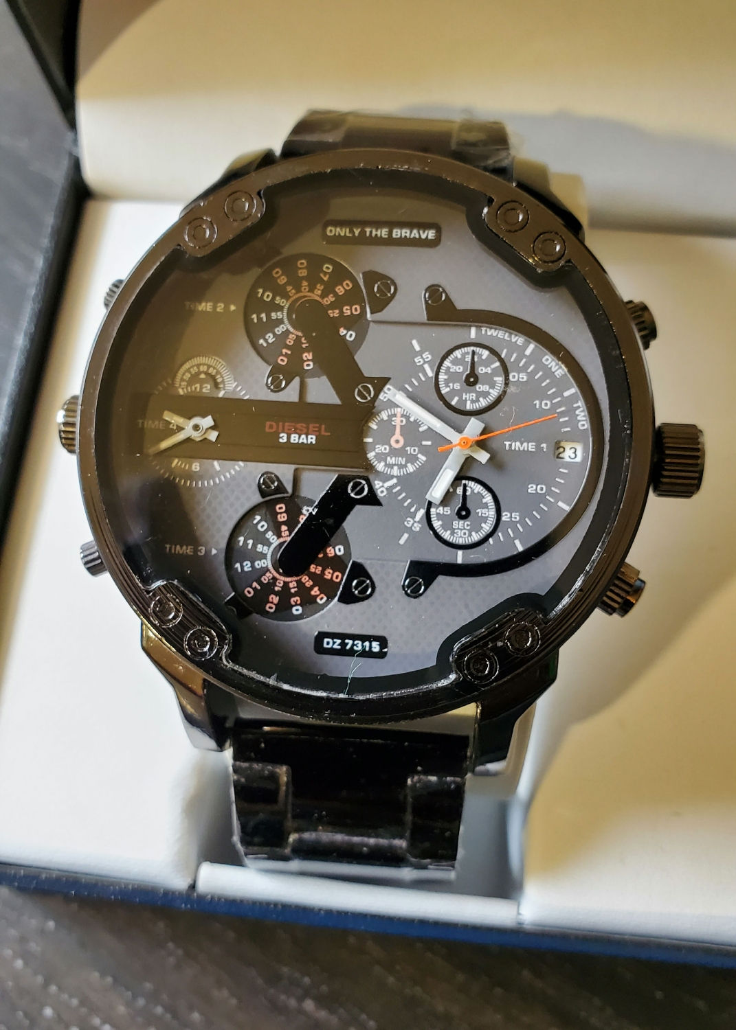 Diesel "Mr. Daddy 2.0" Black & Grey Steel Watch (57mm)