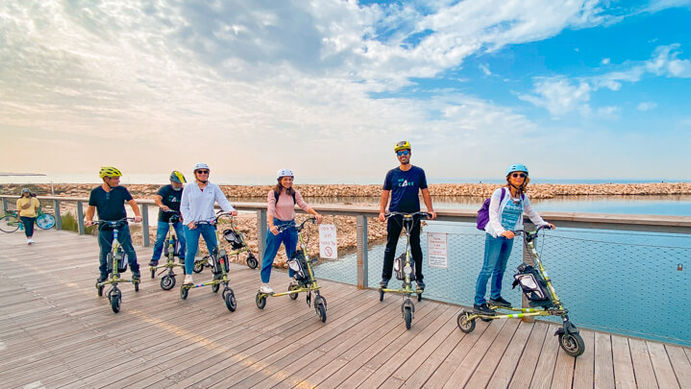 טיול קורקינט מגבש בתל אביב