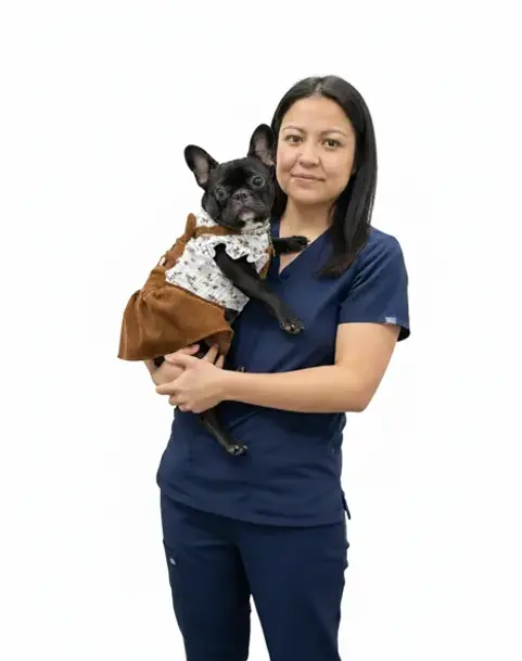 Focus Cardiology team member with her dog reflecting a practice culture built on warmth compassion and genuine respect for ev