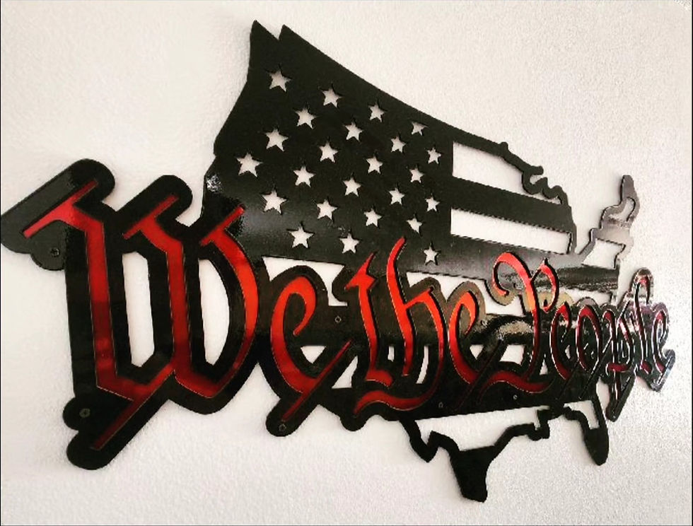 Thumbnail: "We the People" Metal Sign 