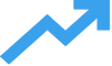 Upward arrow associating vertical jumping.