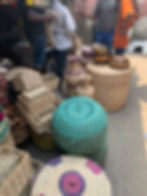 Thumbnail: SOLD Large Woven Basket Verde