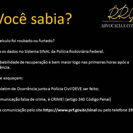 Seu veículo foi roubado ou furtado?