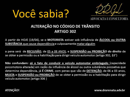 Alteração no Código de Trânsito entra em vigência