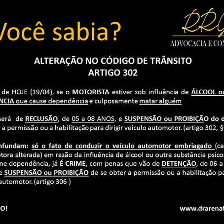 Alteração no Código de Trânsito entra em vigência