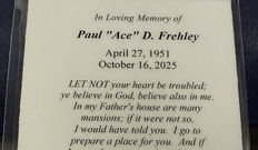 Ace Frehley memorial program (Source: Eddie Trunk official Instagram)