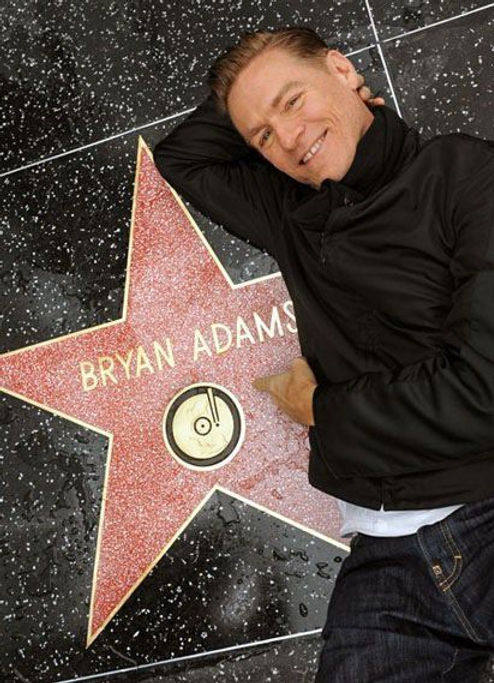 Bryan Adams next to his star on the Hollywood Walk of Fame (Photo credit: Hubert Boesl)
