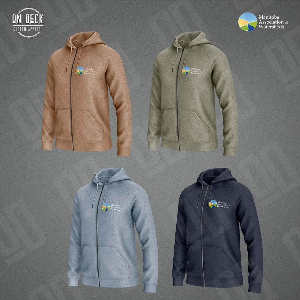 Thumbnail: Earth Wash Full Zip Hoodie (Printed Logo) - Manitoba Association of Watersheds