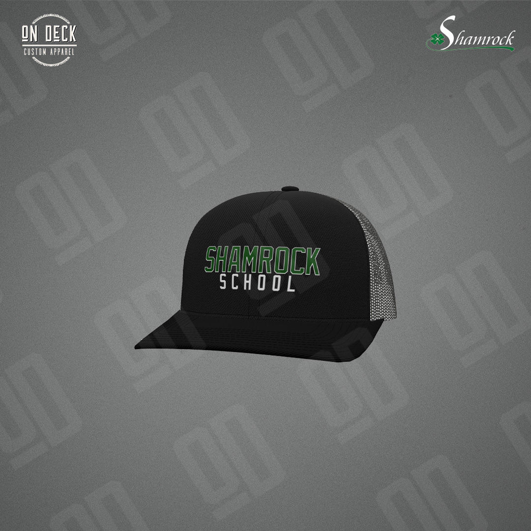 Pacific Headwear Trucker Hat (Embroidered Logo) - Shamrock School