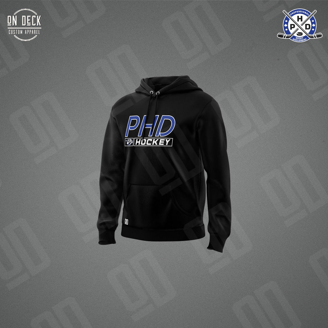 YOUTH "PHD HOCKEY" RUSSELL Dri-Power Hoodie (Printed logo) - PHD