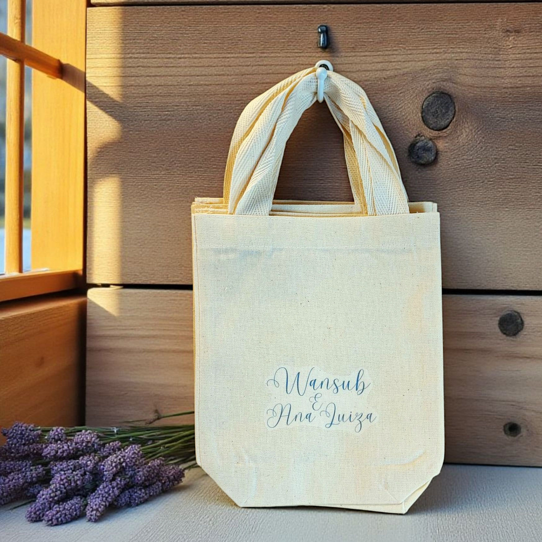 Sacolinha Minibag Nomes do Casal Casamento Lembrancinha Personalizada