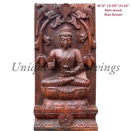Buddha wooden sculpture 24”