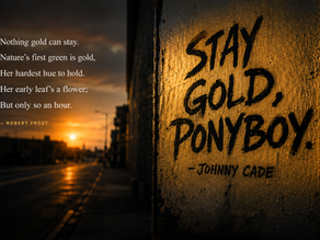 Street view of a poem and a quote