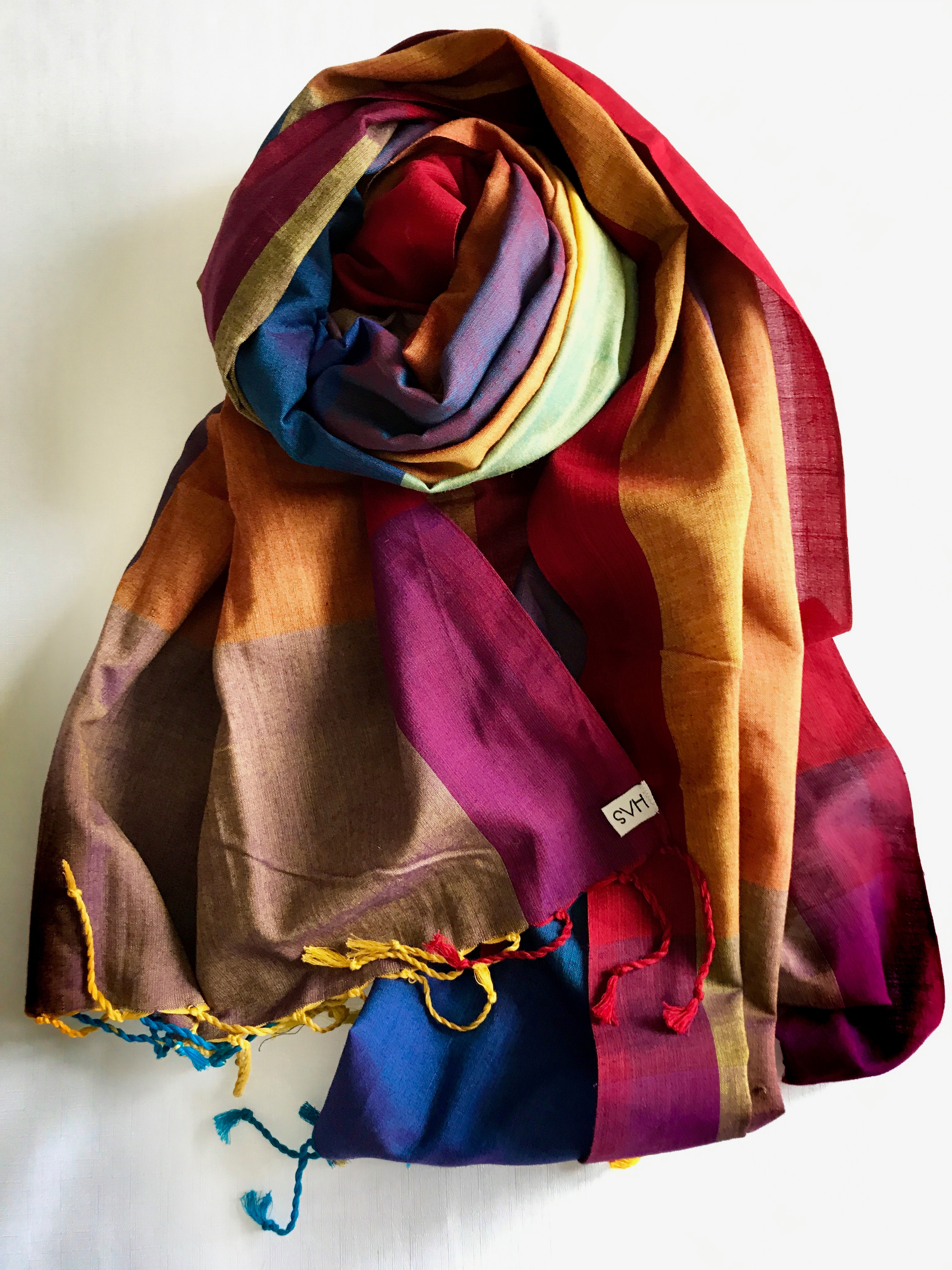 Multi-coloured scarf - 100% premium cotton