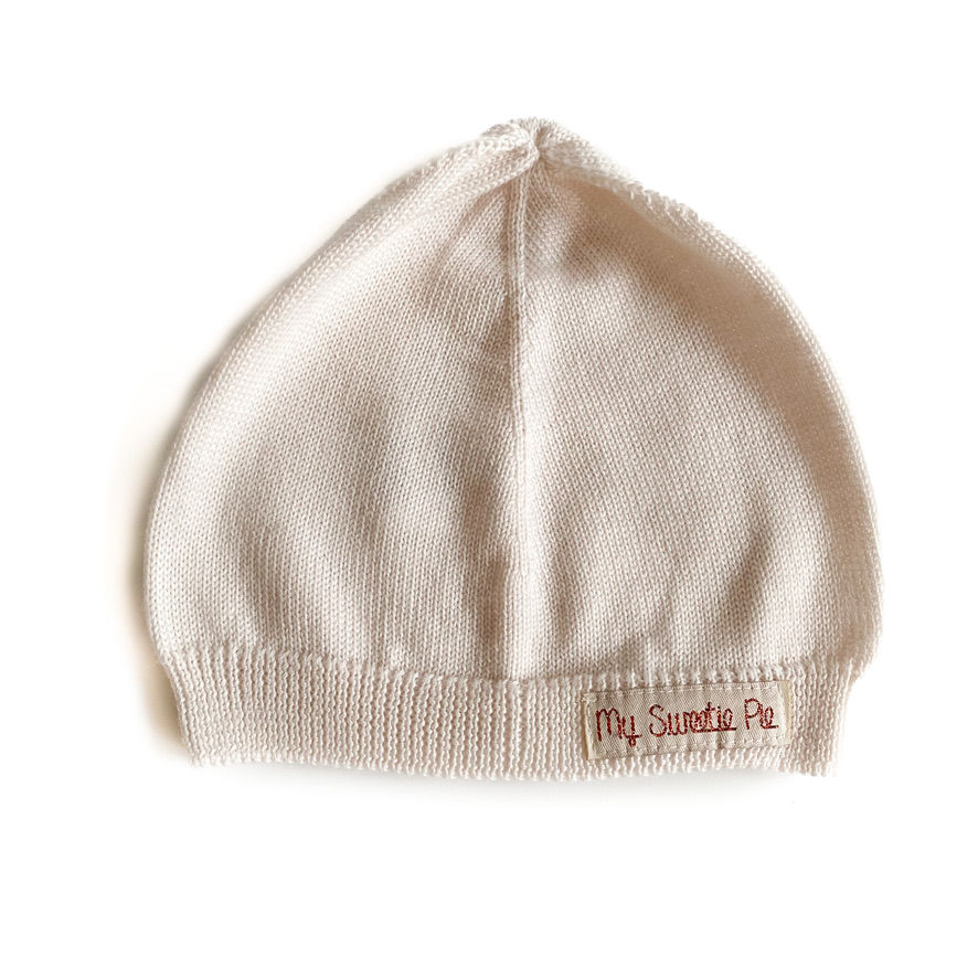 Miniatura: Berretto Cappellino Neonato 100% Lana Merinos
