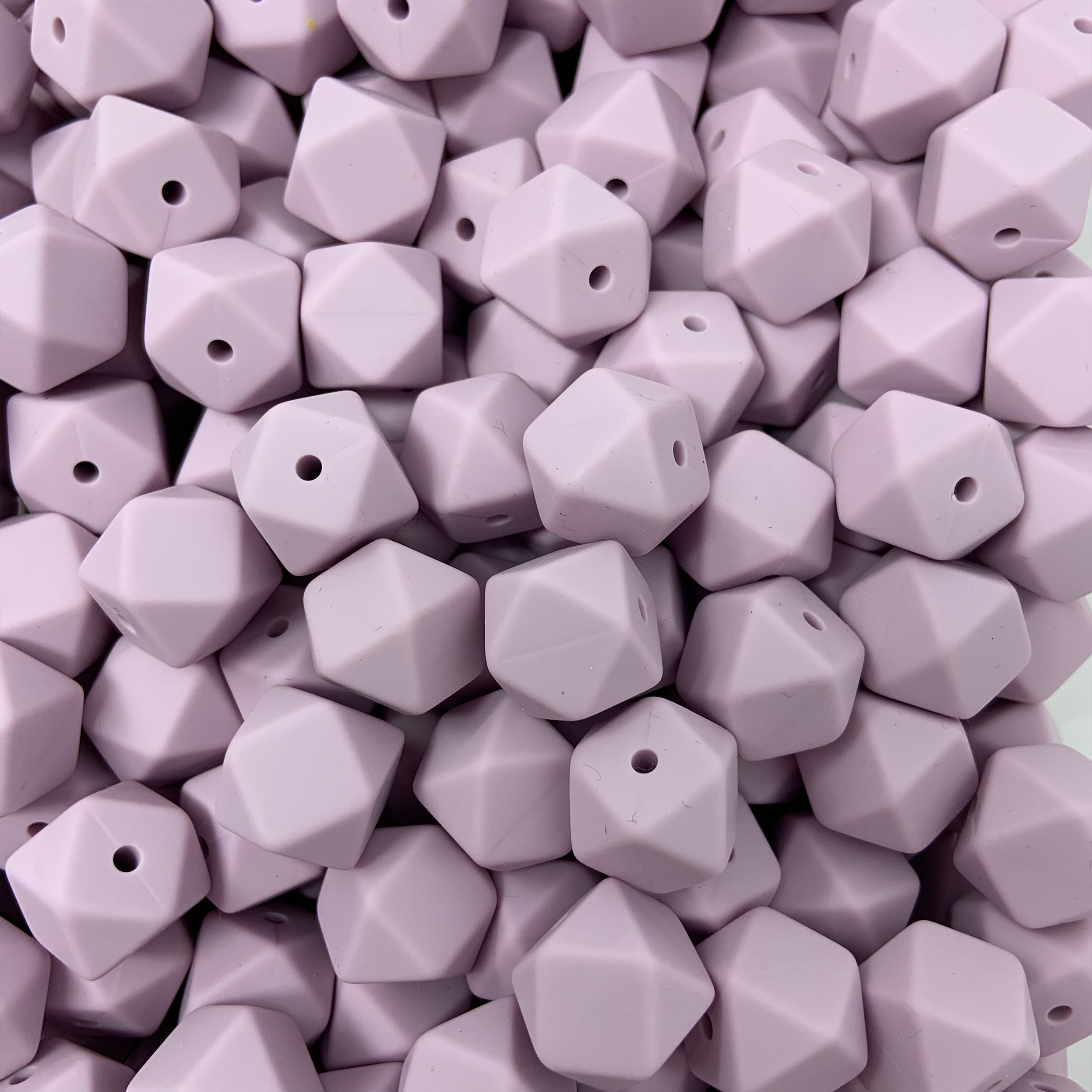 Esagoni in silicone, diametro 14mm, colore lilla.