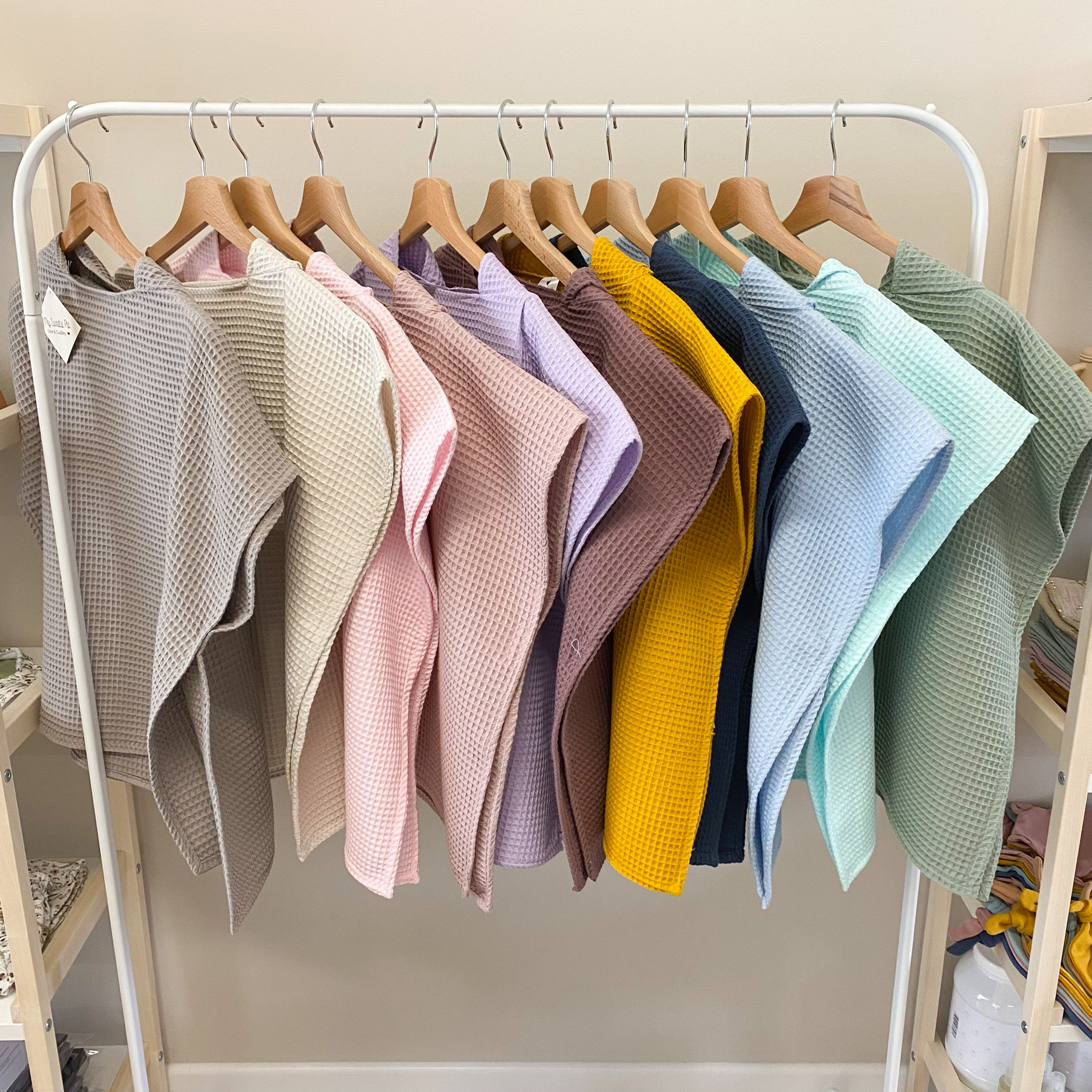 Poncho 2-6 anni cotone a nido d'ape 100%