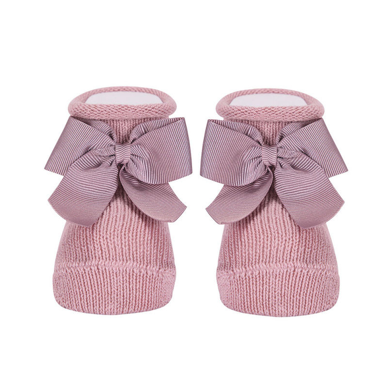 Calzino Condor bimbi caldo cotone con fiocco Peonia