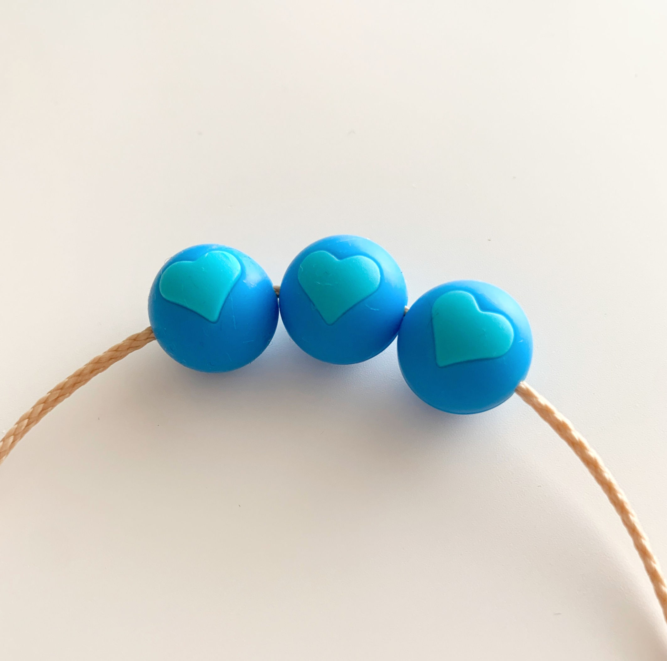 Palline celeste con cuore tiffany