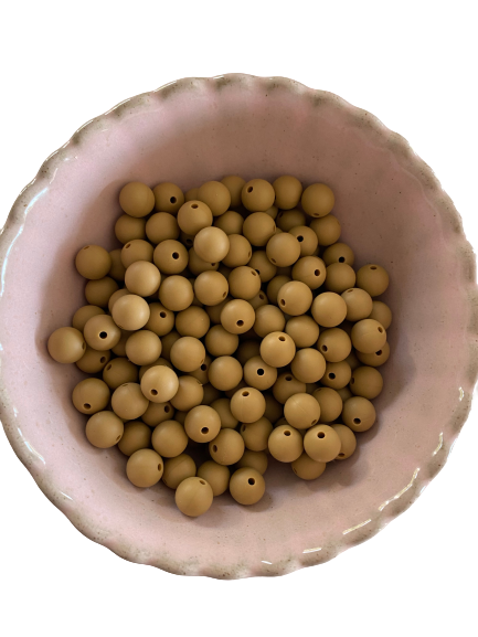 Miniatura: Palline in silicone certificato, diametro 9mm, colore orzo.