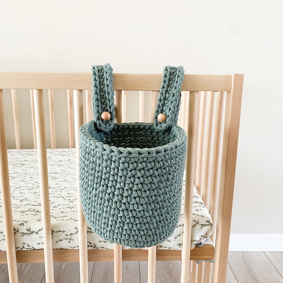 Thumbnail: Handmade cotton bed basket