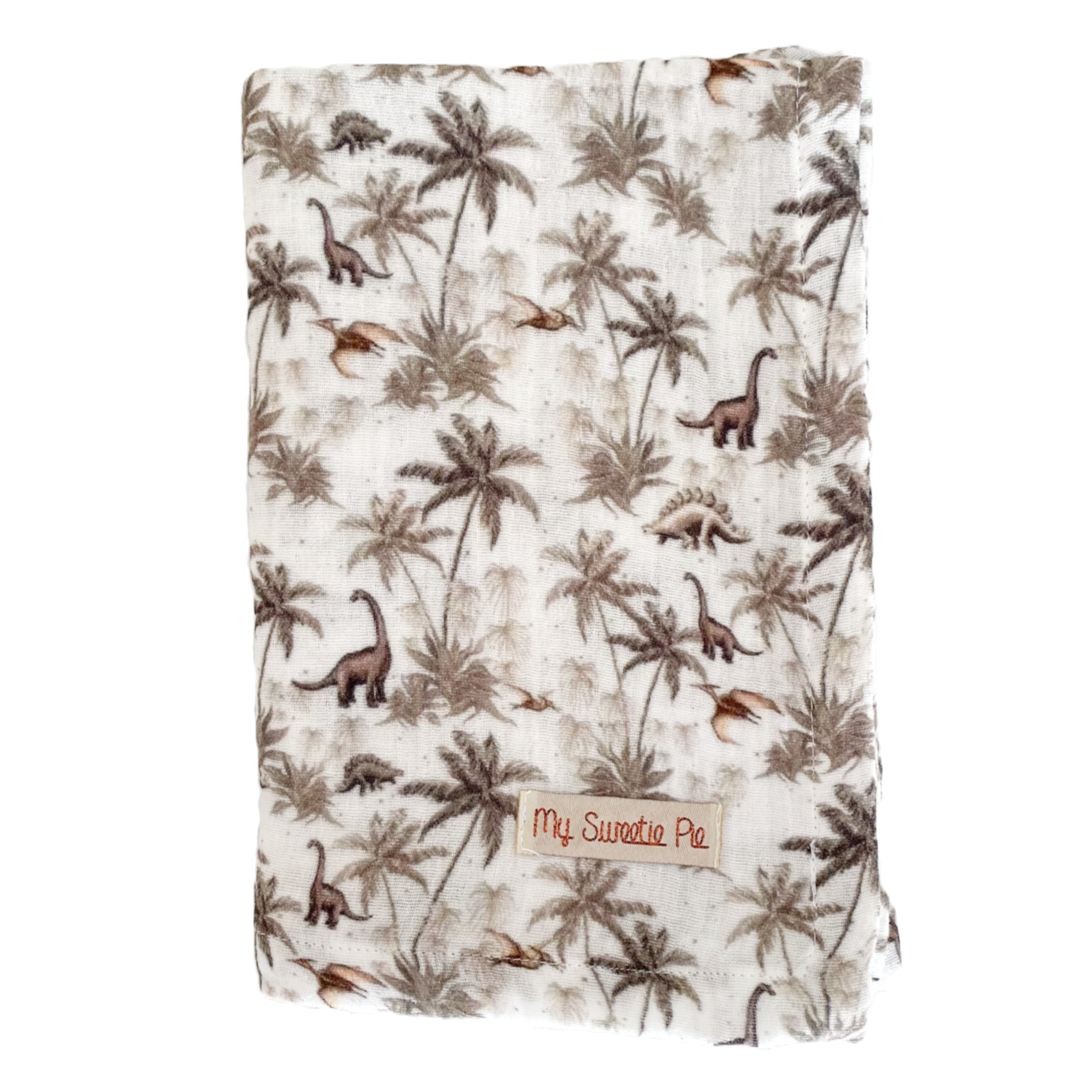 Mussola Dinosauri 100% Cotone organico - Certificato Oeko-Tex