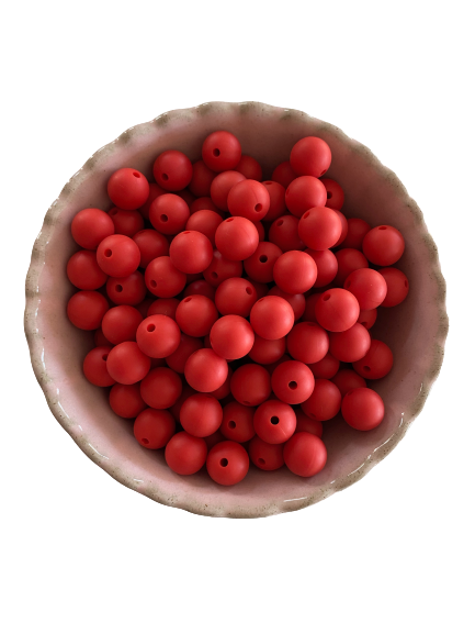 Thumbnail: Palline in silicone certificato, diametro 12mm, colore goji red.