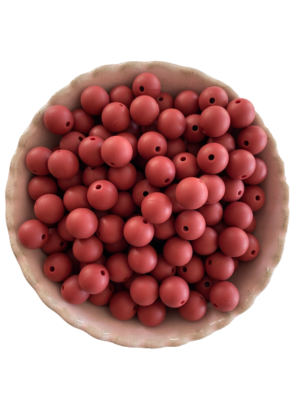 Miniatura: Palline in silicone certificato, diametro 12mm, colore marsala.