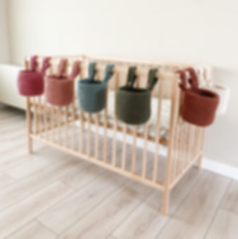 Handmade cotton bed basket