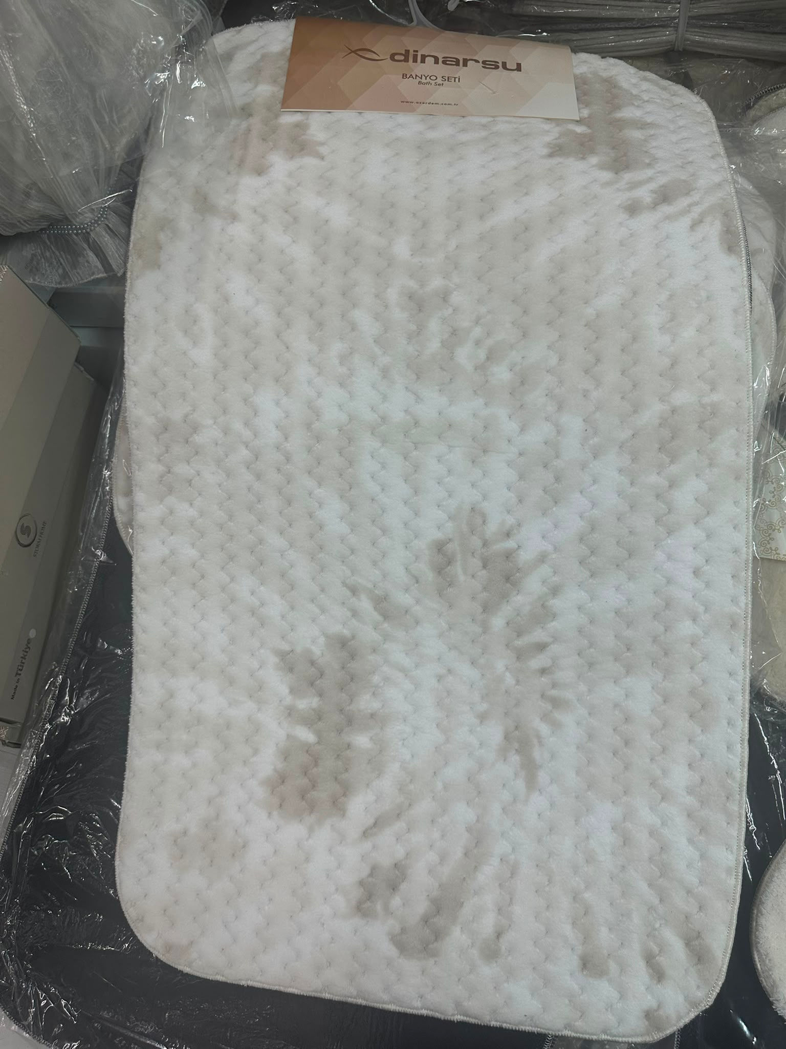 BANYO PASPASI DİNARSU-KAYDIRMAZ TABAN 2 PARÇA 60X100 + 60X50 CM