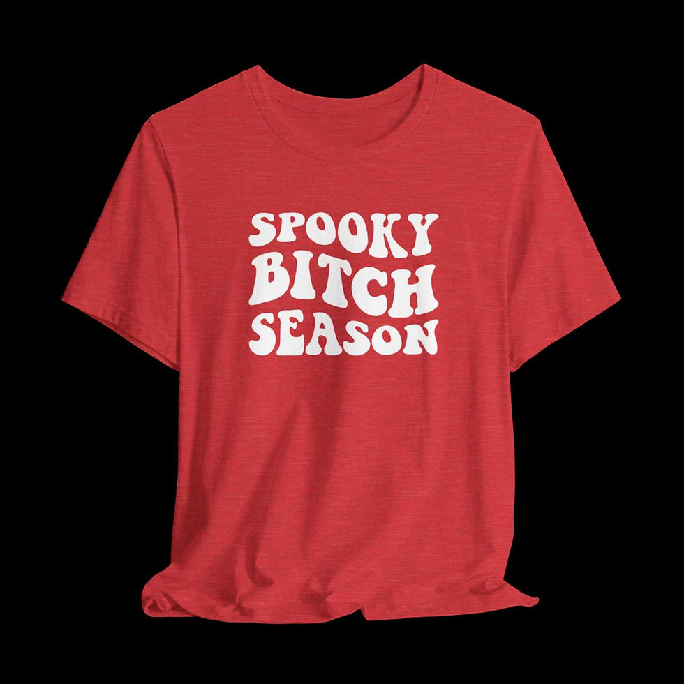 Thumbnail: Spooky Bitch Season | Halloween Funny Graphic T-Shirt | Red
