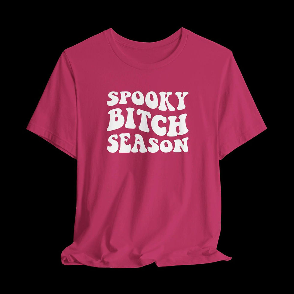 Thumbnail: Spooky Bitch Season | Halloween Funny Graphic T-Shirt | Pink
