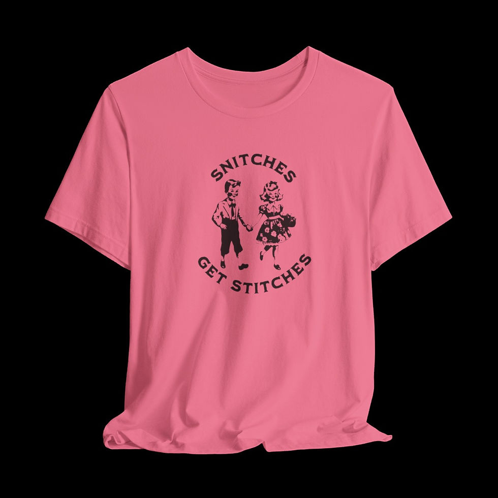 Thumbnail: Snitches Get Stitches | Funny Graphic T-Shirt