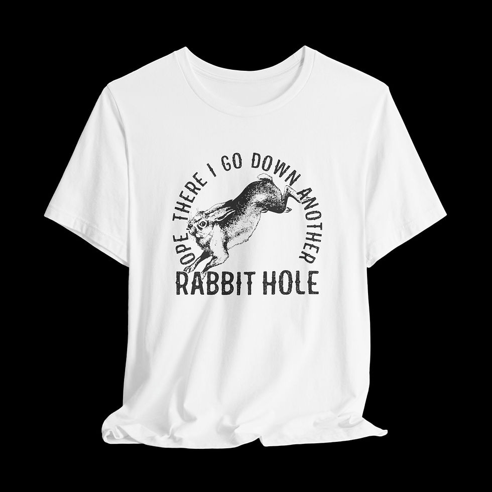 Thumbnail: There I Go Down Another Rabbit Hole | Funny Graphic T-Shirt