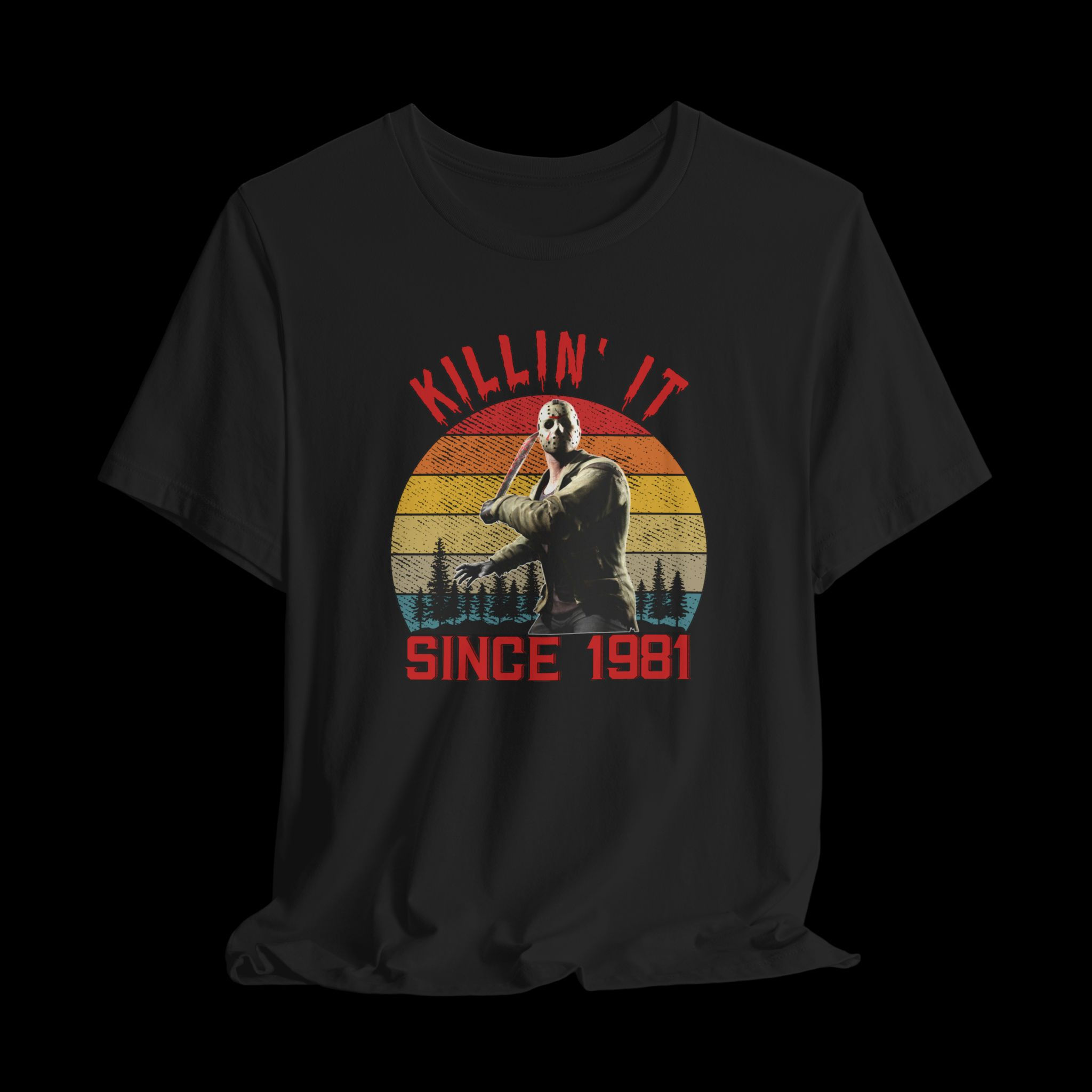 Killin It Since 1981 Jason Voorhees Halloween Graphic T-Shirt