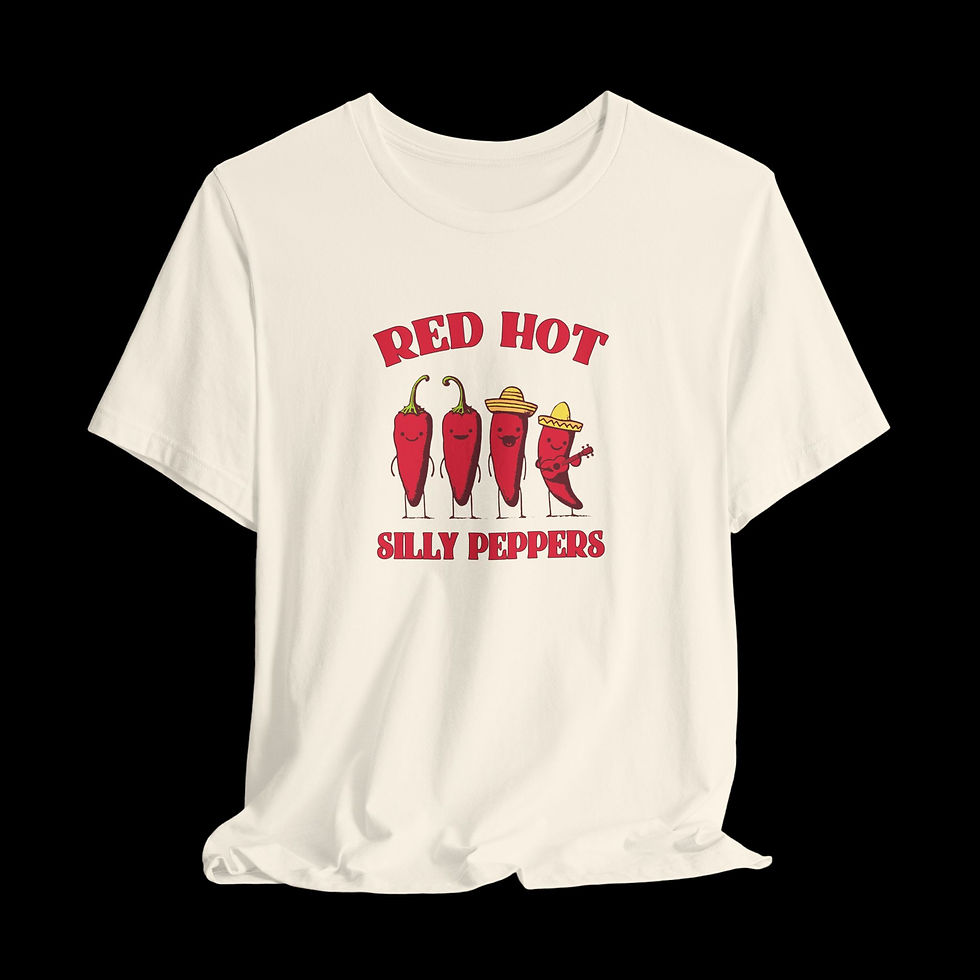 Red Hot Silly Peppers | Funny Graphic T-Shirt