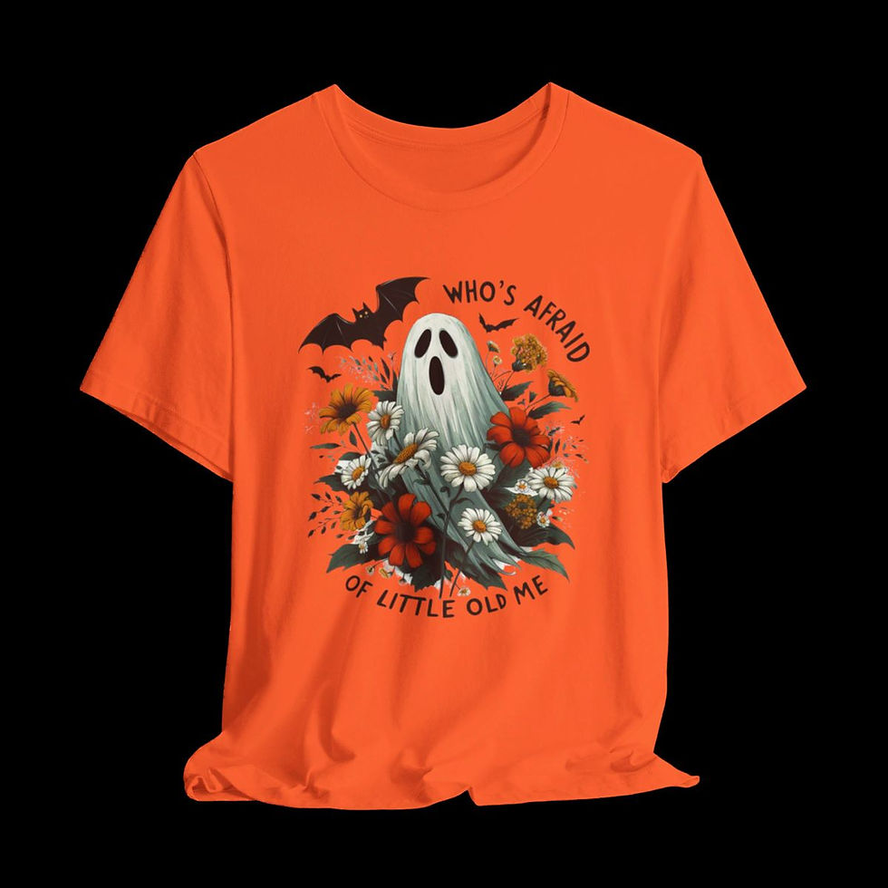 Thumbnail: Who's Afraid Of Little Old Me| Halloween Funny Graphic T-Shirt | Orange