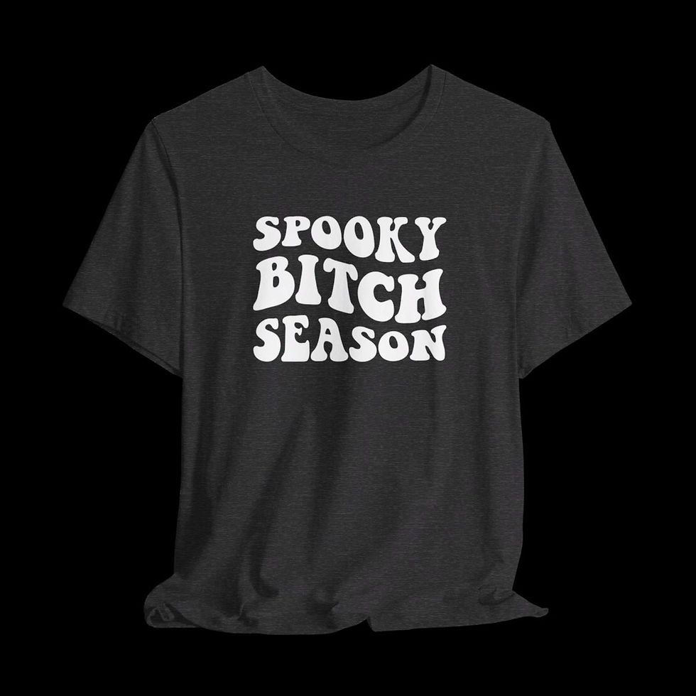Thumbnail: Spooky Bitch Season | Halloween Funny Graphic T-Shirt | Black