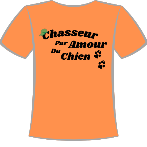 Miniature : T-shirt "chasseur par amour du chien 