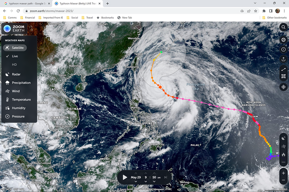 Typhoon Mawar gave us some rain & wind