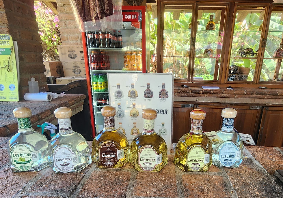Blanco, Reposado and Añejo, and four types of tequila liqueur