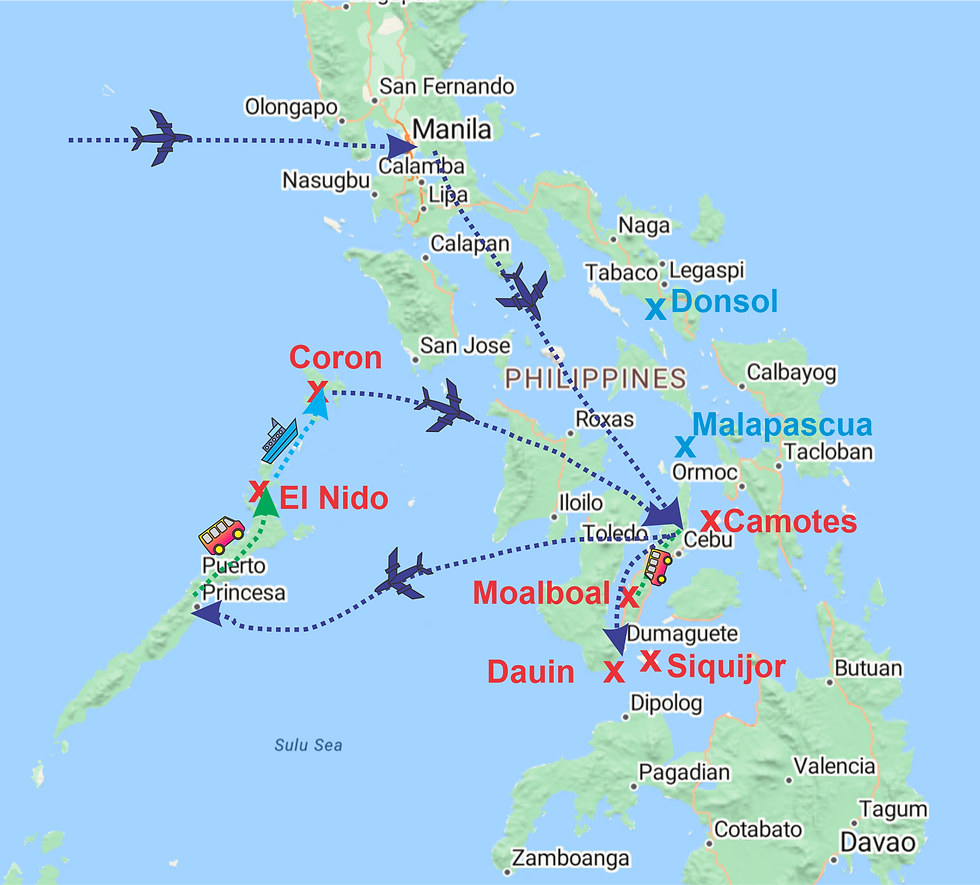 Partial itinerary - haha