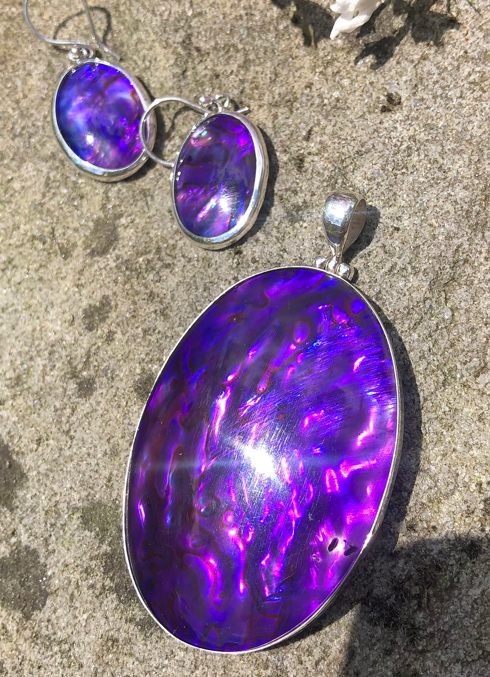 Thumbnail: Abalone Purple Oval Pendant