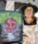 Spirit Guide Portrait_Pink Panther Spirit Energy_panther in water spirit with woman.jpg