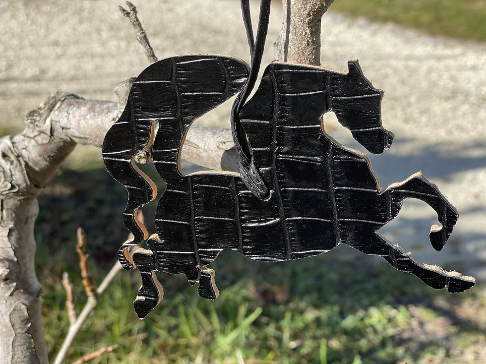 Miniature : GRIGRI Zaraq | Croco Noir & Chèvre Leopard 